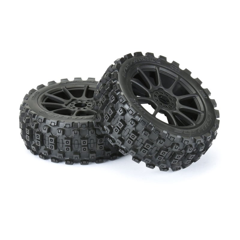 برو-لاين ريسينج إطارات Pro-line Racing Badlands MX M2 1/8 MTD Mach 10 عجلات سوداء F/R PRO906721 RC - Image 3